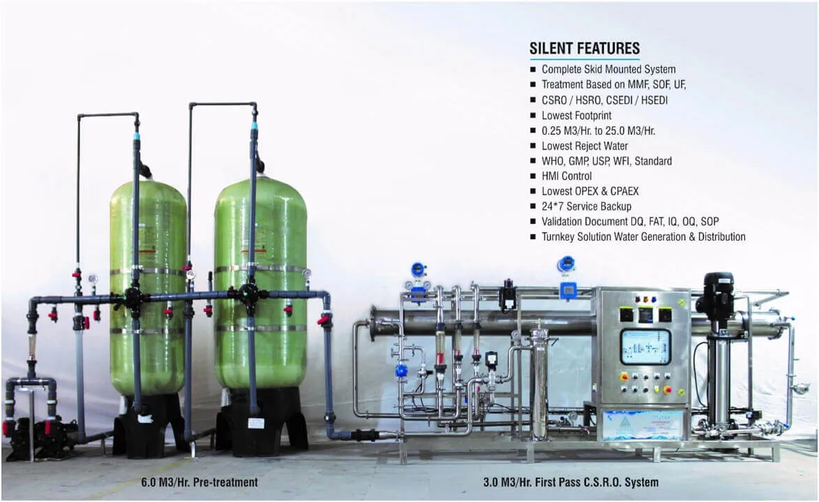 Purified Water Generation and Distribution system
